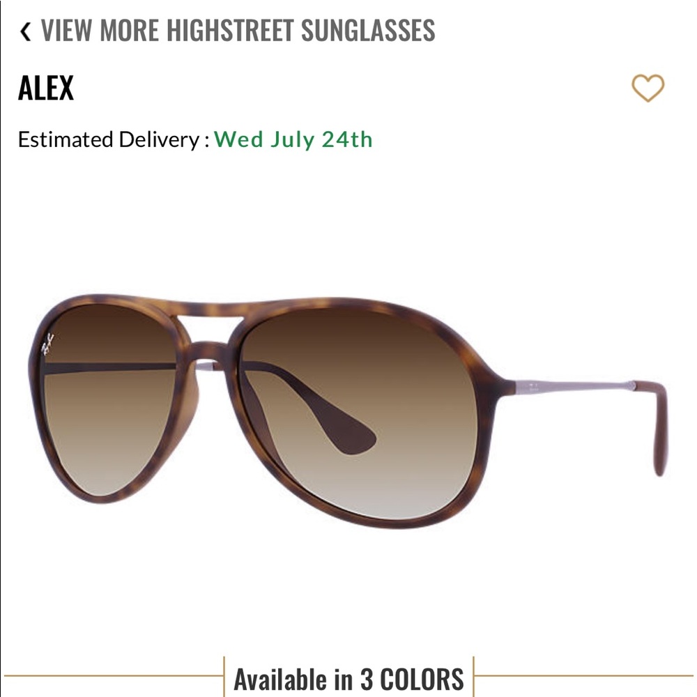 NWOT Alex RayBan Sunglasses